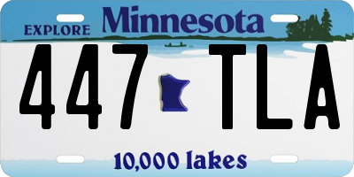 MN license plate 447TLA
