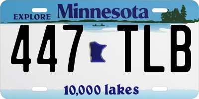 MN license plate 447TLB