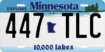 MN license plate 447TLC