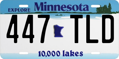 MN license plate 447TLD