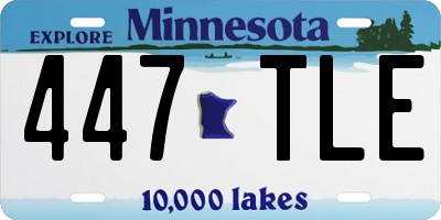MN license plate 447TLE