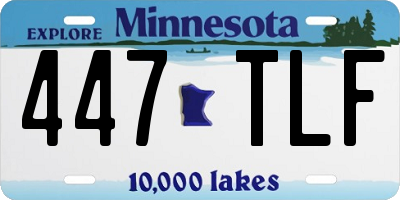 MN license plate 447TLF