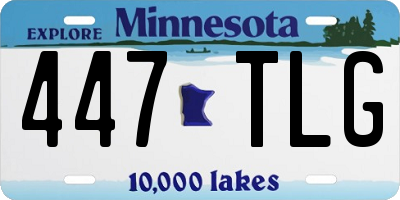 MN license plate 447TLG