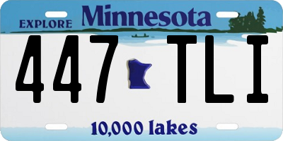 MN license plate 447TLI