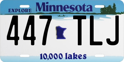 MN license plate 447TLJ