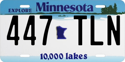 MN license plate 447TLN