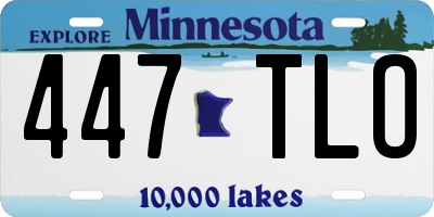 MN license plate 447TLO