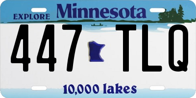 MN license plate 447TLQ