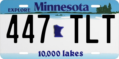 MN license plate 447TLT