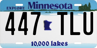 MN license plate 447TLU
