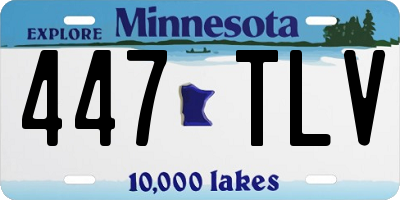 MN license plate 447TLV
