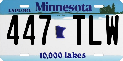 MN license plate 447TLW