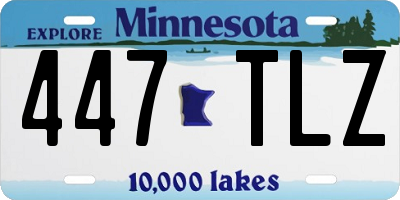 MN license plate 447TLZ