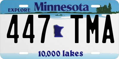 MN license plate 447TMA