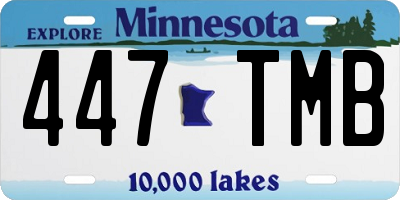MN license plate 447TMB