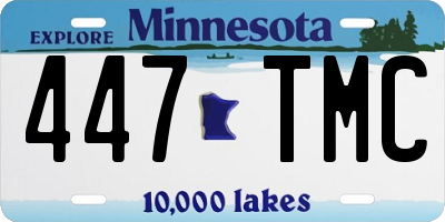 MN license plate 447TMC