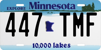 MN license plate 447TMF
