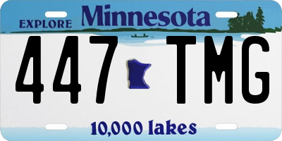 MN license plate 447TMG