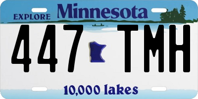 MN license plate 447TMH