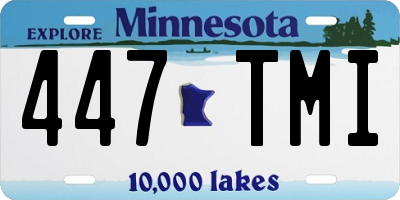 MN license plate 447TMI