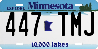 MN license plate 447TMJ