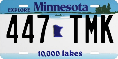 MN license plate 447TMK