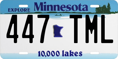 MN license plate 447TML
