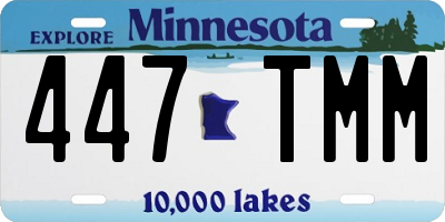 MN license plate 447TMM