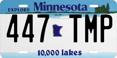 MN license plate 447TMP