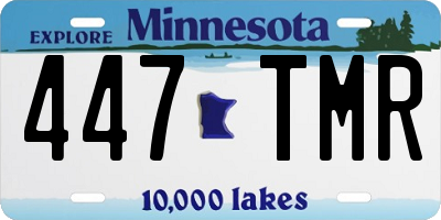 MN license plate 447TMR