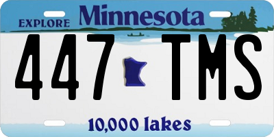 MN license plate 447TMS