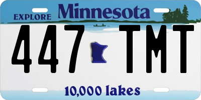 MN license plate 447TMT