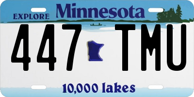 MN license plate 447TMU