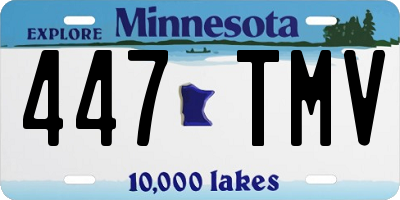 MN license plate 447TMV