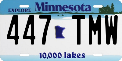 MN license plate 447TMW