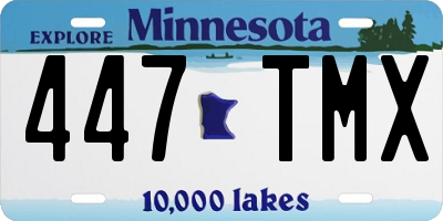 MN license plate 447TMX