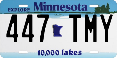 MN license plate 447TMY