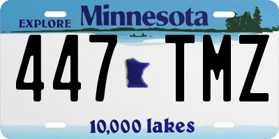 MN license plate 447TMZ