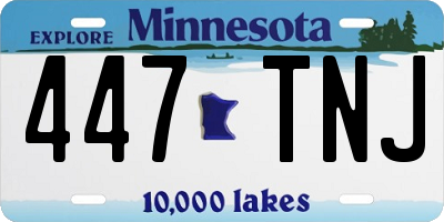 MN license plate 447TNJ