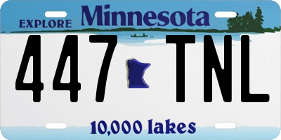 MN license plate 447TNL