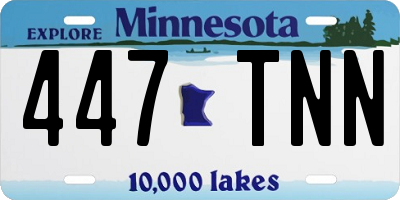 MN license plate 447TNN