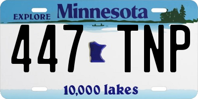 MN license plate 447TNP