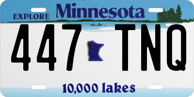 MN license plate 447TNQ