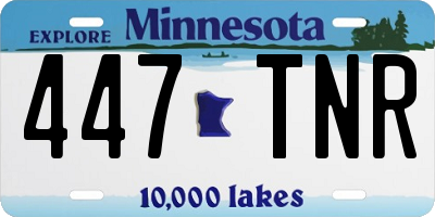 MN license plate 447TNR