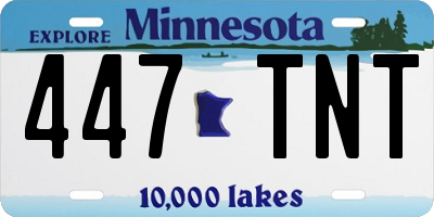 MN license plate 447TNT