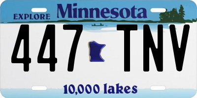 MN license plate 447TNV