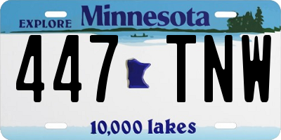MN license plate 447TNW