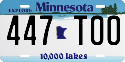 MN license plate 447TOO