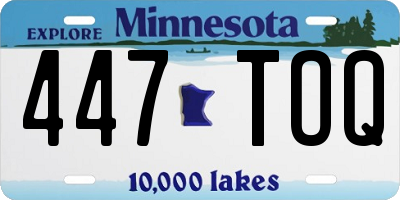 MN license plate 447TOQ