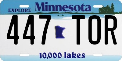 MN license plate 447TOR